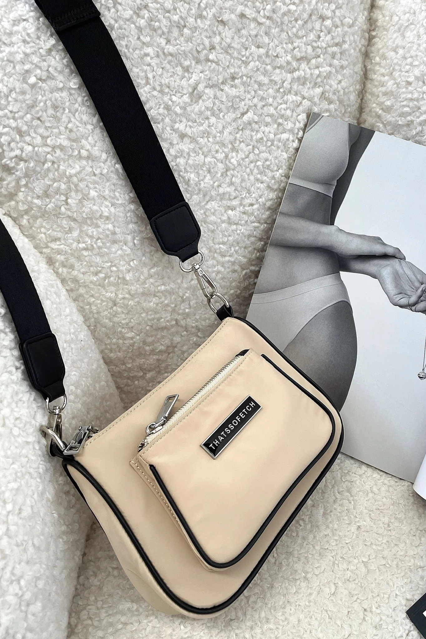 Paige Crossbody Bag - Tan - Image 6
