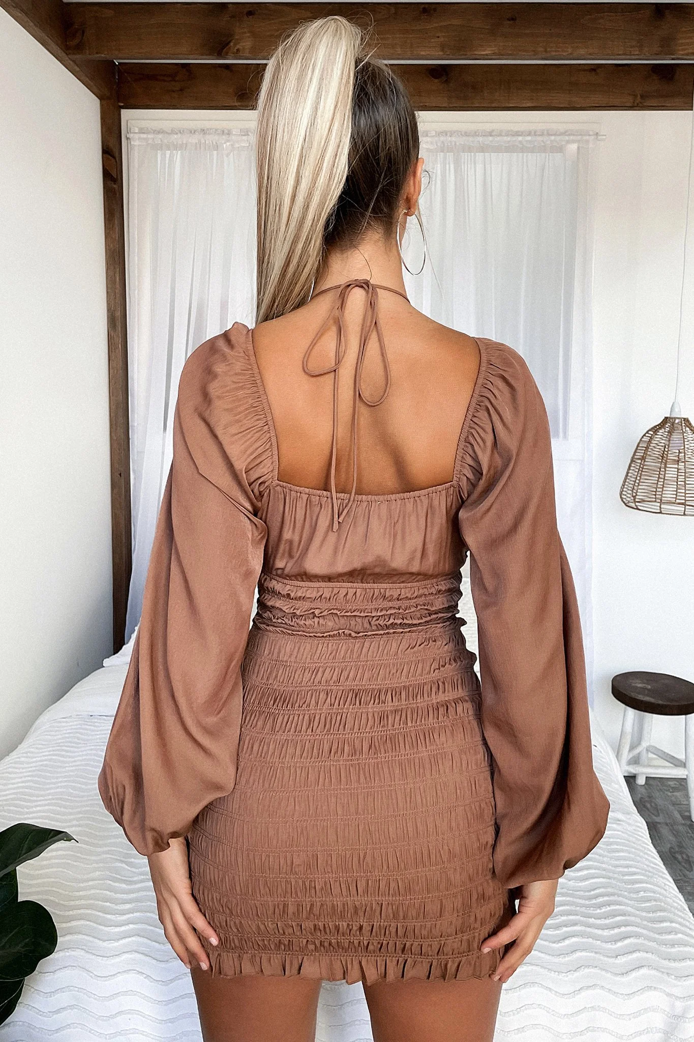 Raina Dress - Brown - Image 6