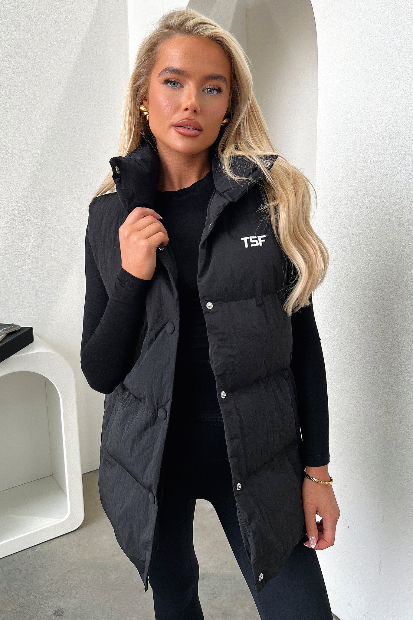 Sabre Puffer Vest - Black - Image 3