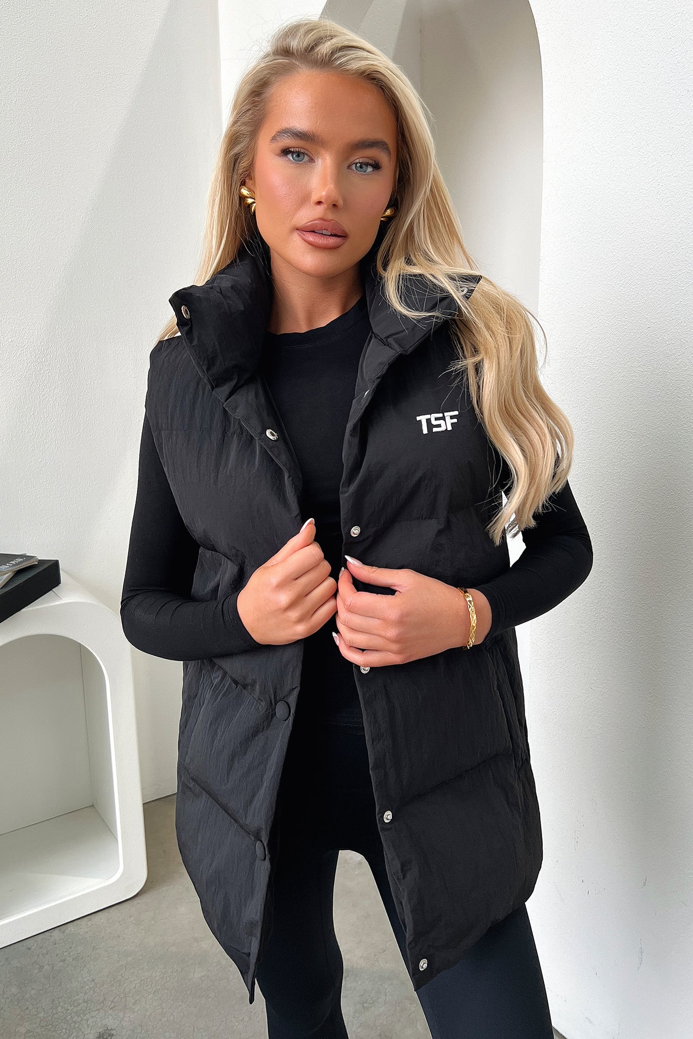 Sabre Puffer Vest - Black - Image 5