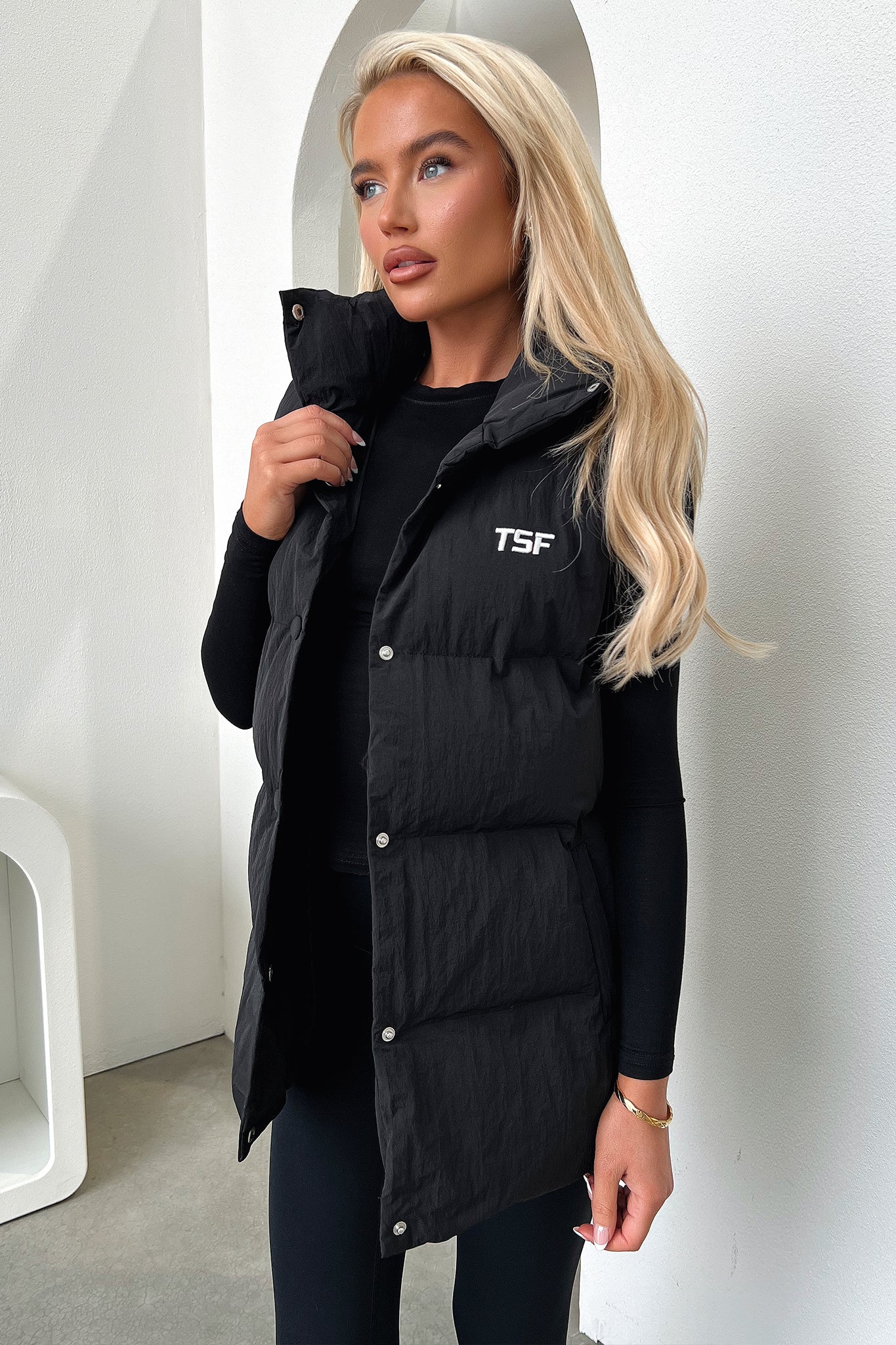 Sabre Puffer Vest - Black - Image 6