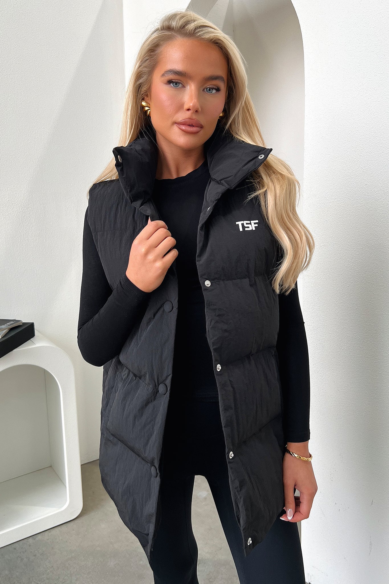 Sabre Puffer Vest - Black - Image 7