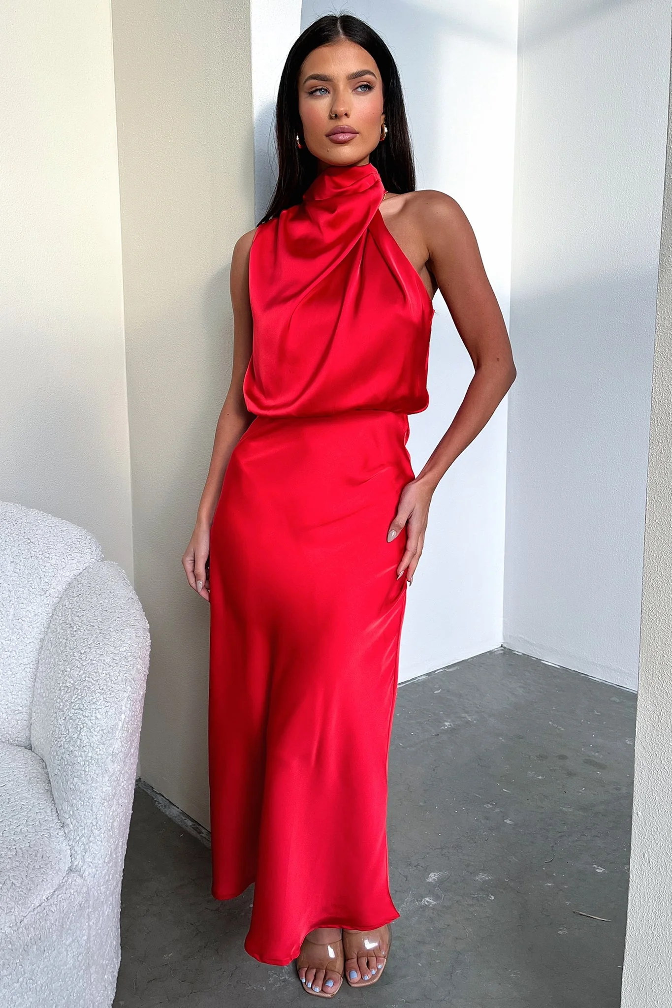 Santorini Maxi Dress - Red - Image 4