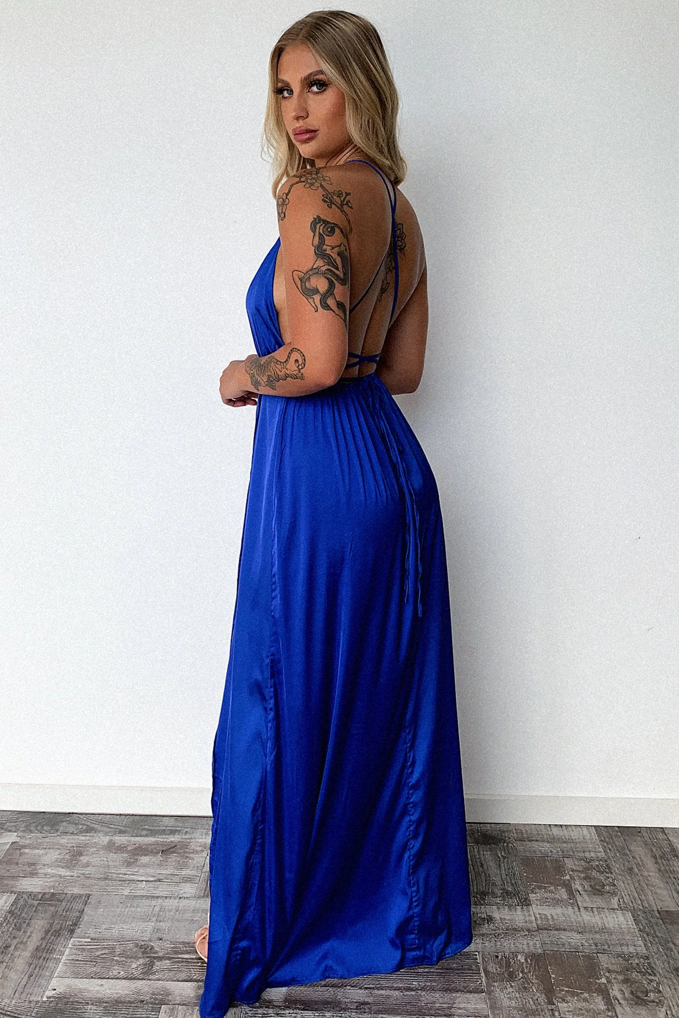 Scarlett Halter Maxi Dress - Royal Blue - Image 5