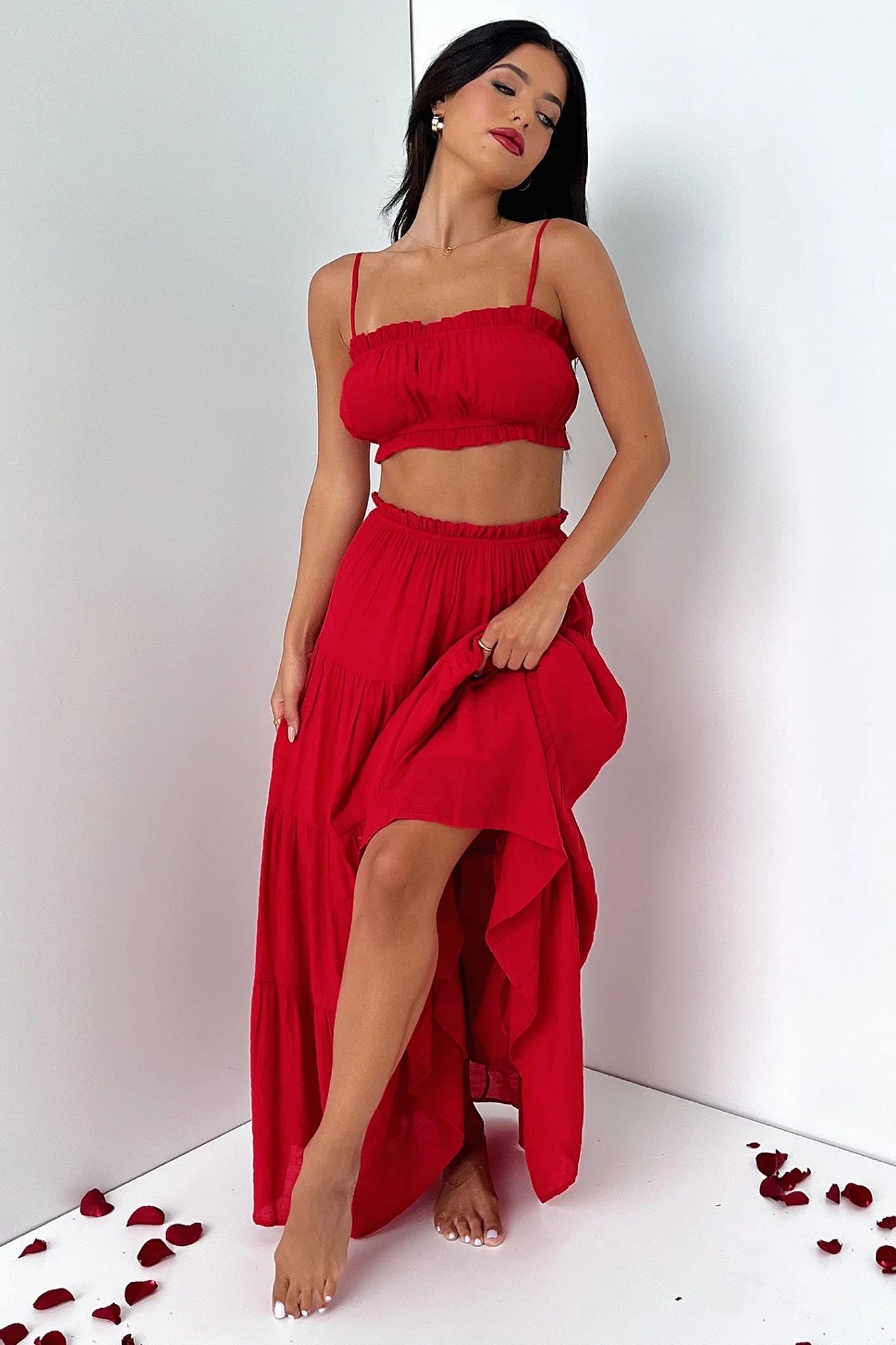 Selina Crop - Red - Image 2