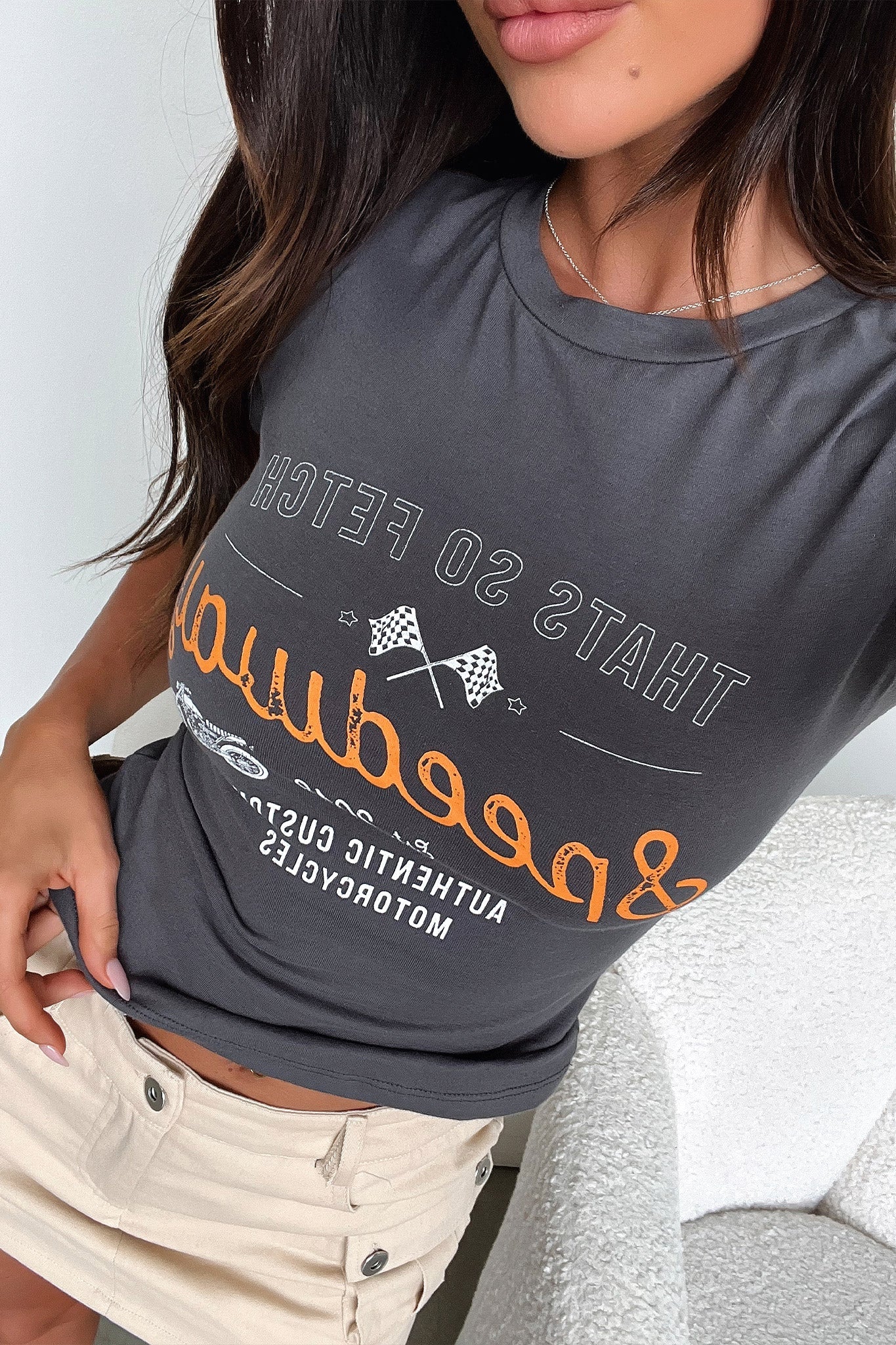 Speedway Tee - Charcoal - Image 6