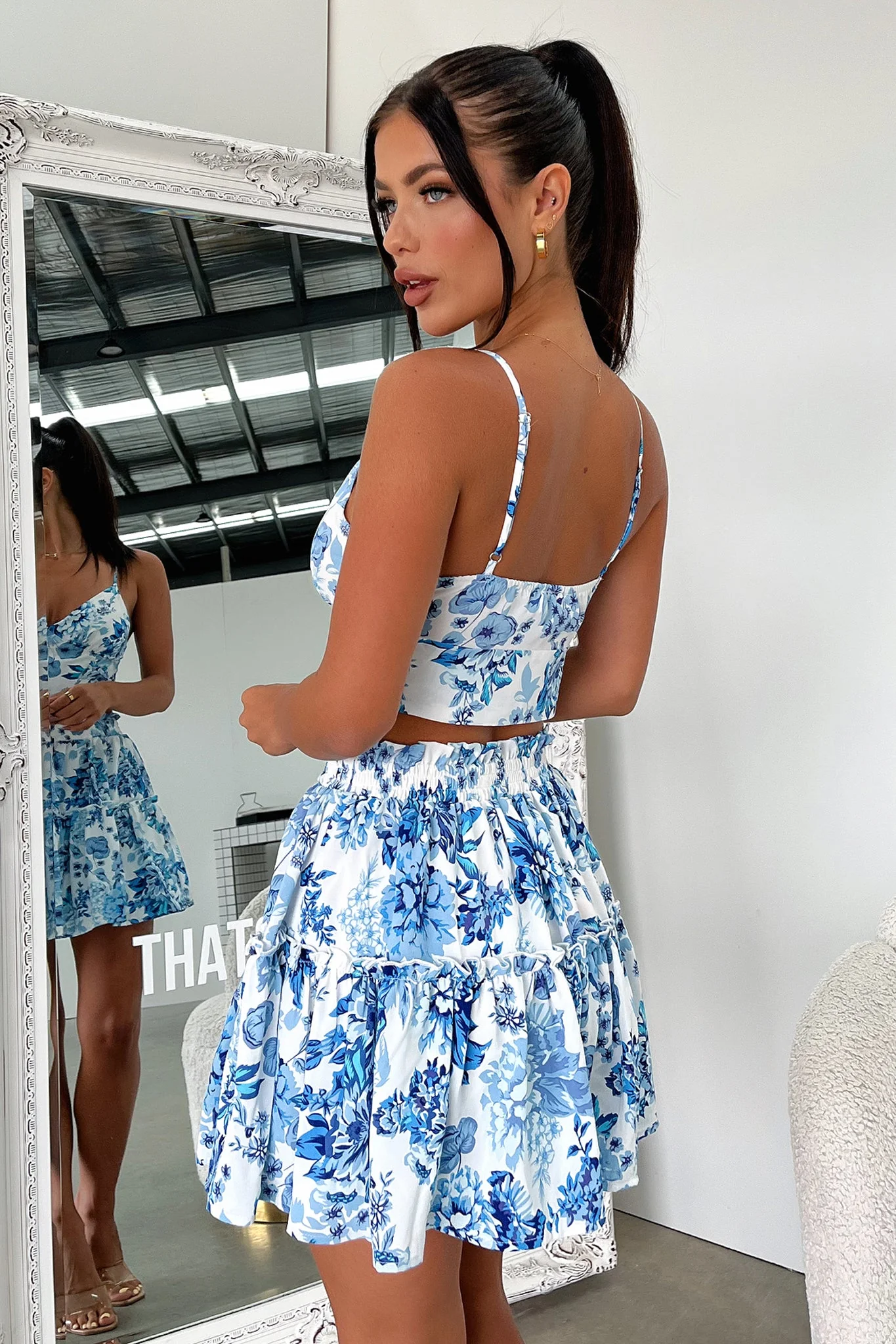 Tahan Skirt - Blue Floral - Image 5