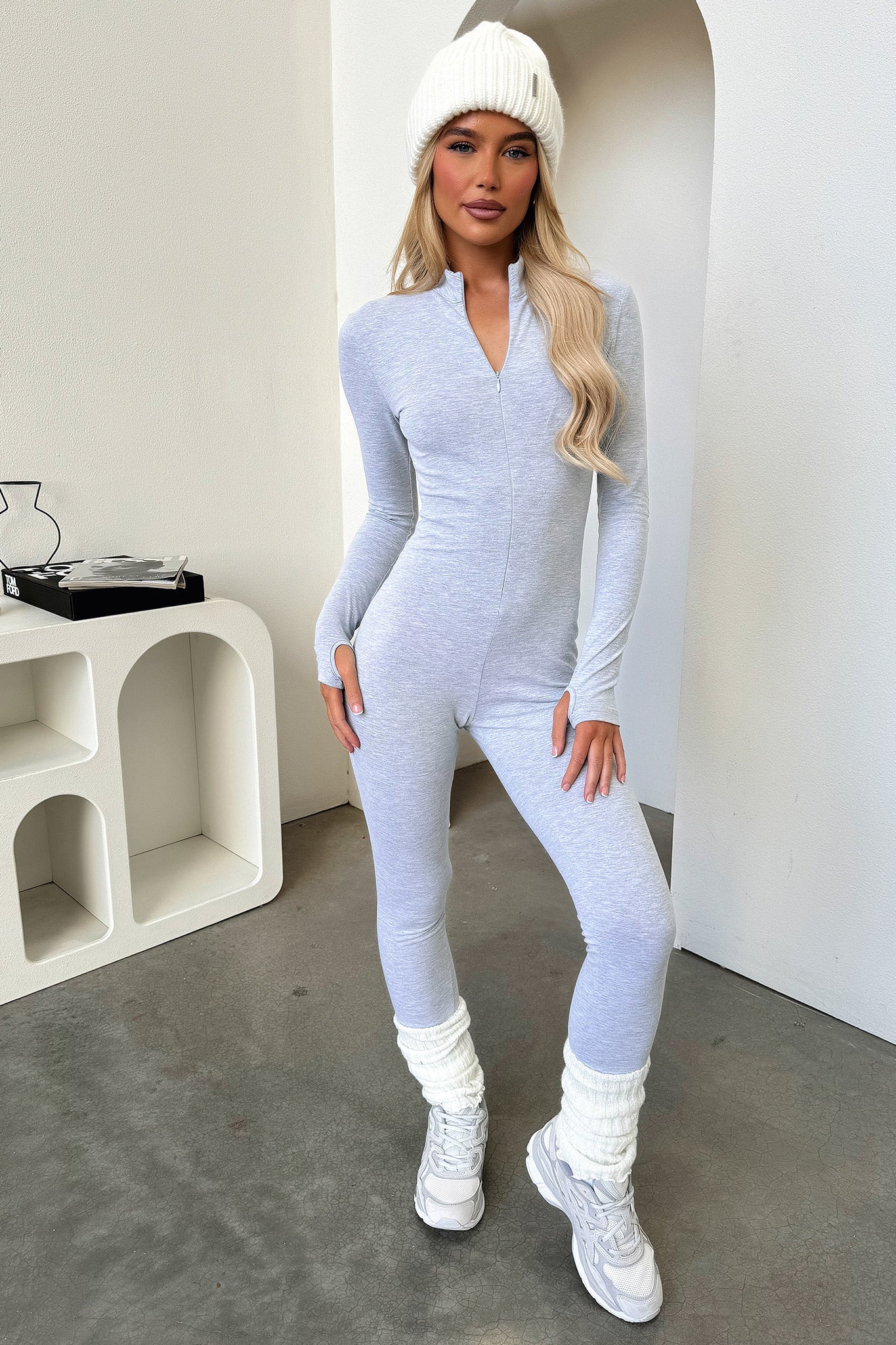 Tammy Long Sleeve Jumpsuit - Grey - Image 6