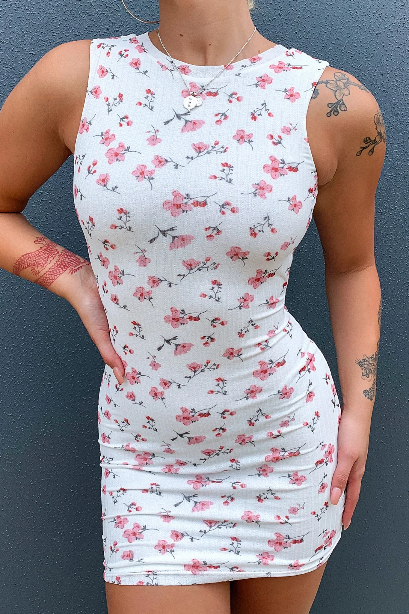 Tatiana Dress - Pink Floral - Image 5