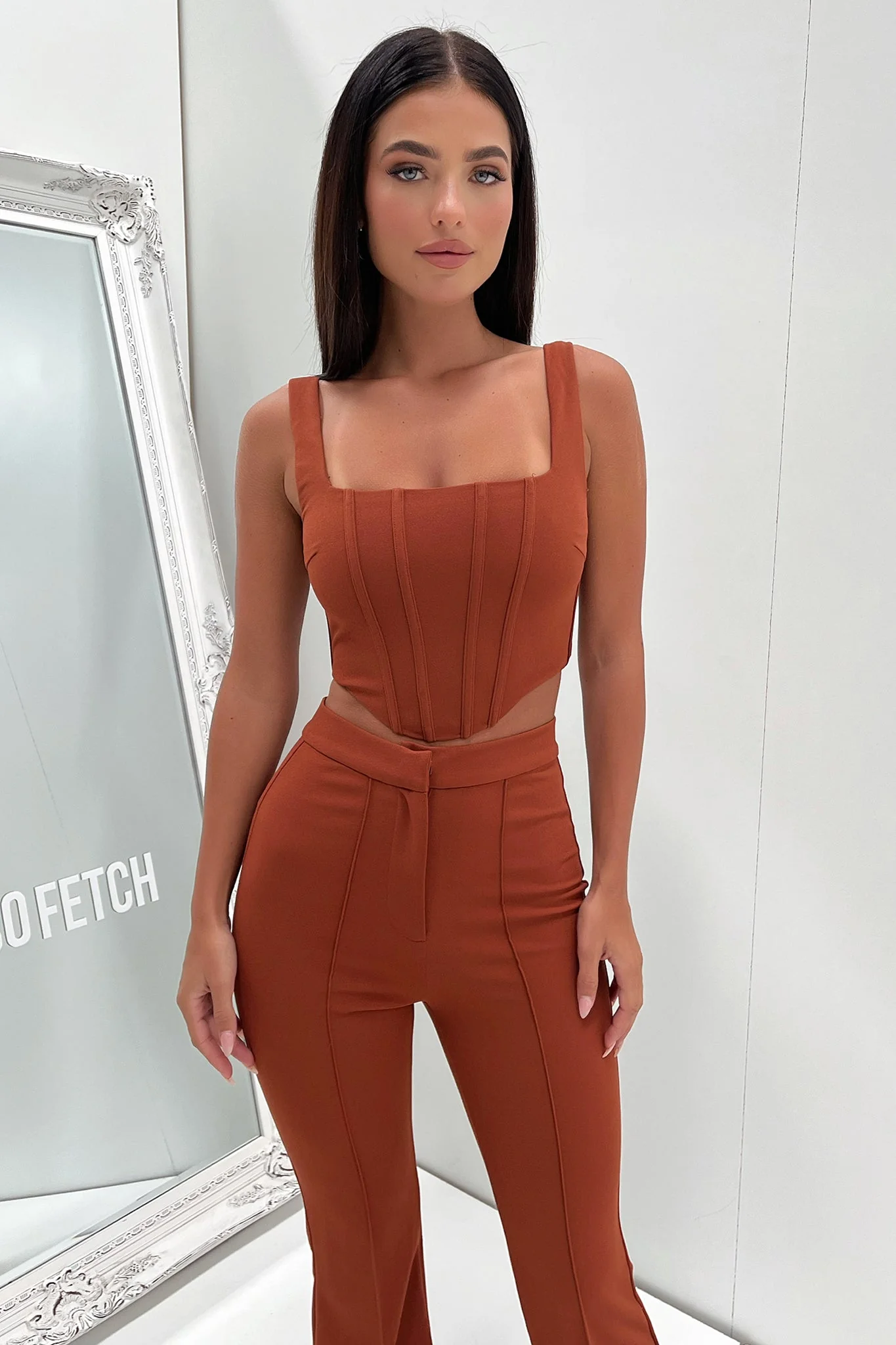 Token Flare Pants - Brown - Image 2