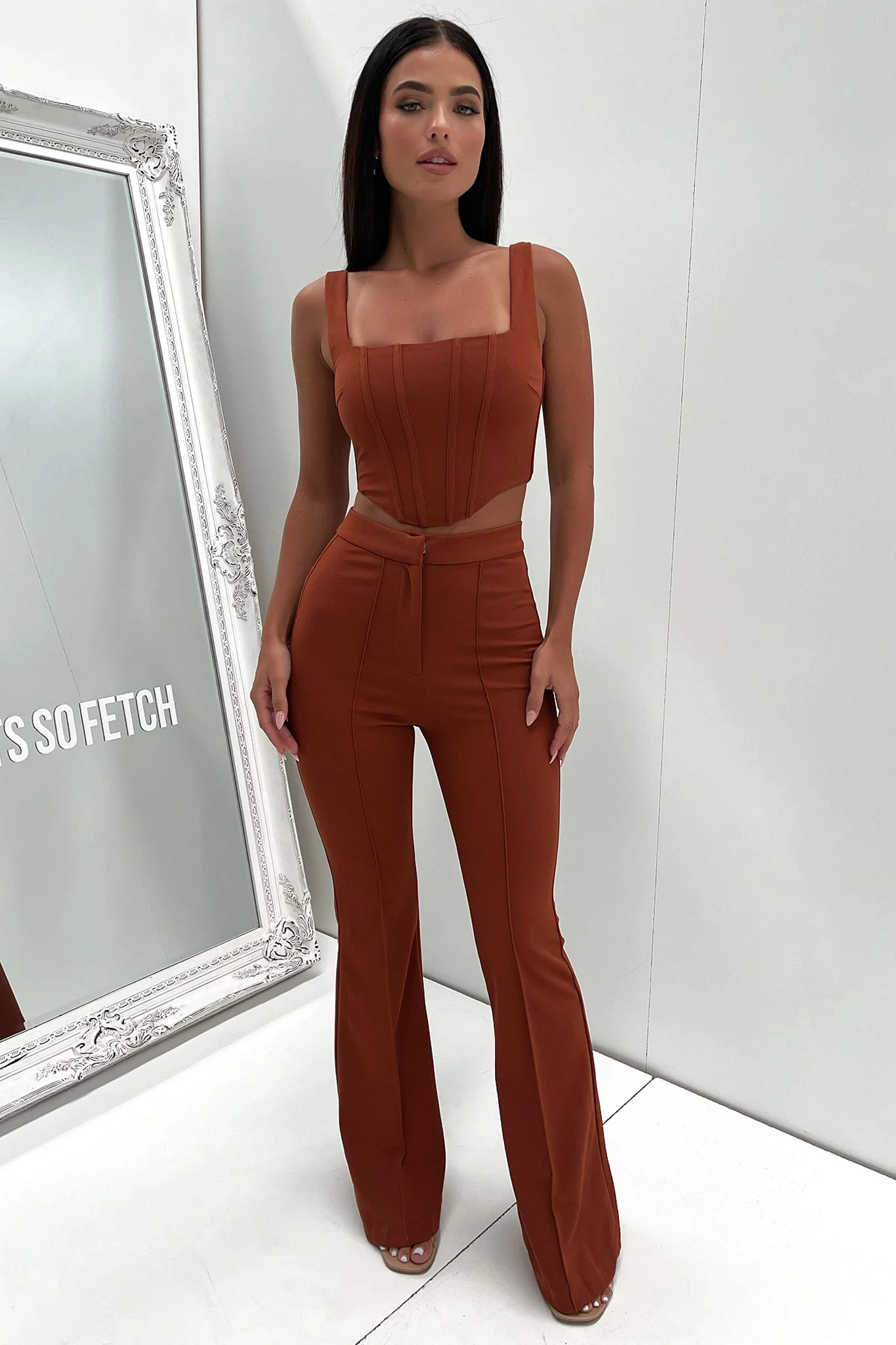 Token Flare Pants - Brown - Image 4