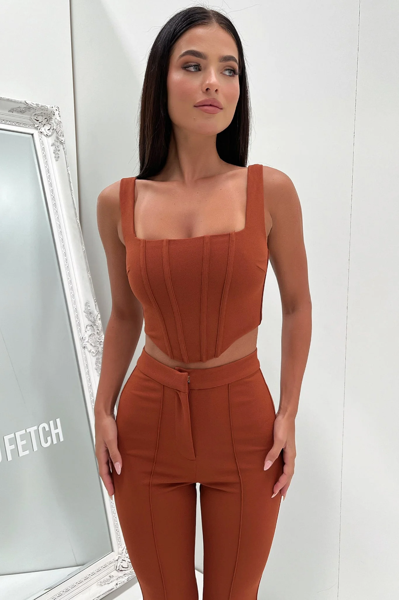Token Flare Pants - Brown - Image 7