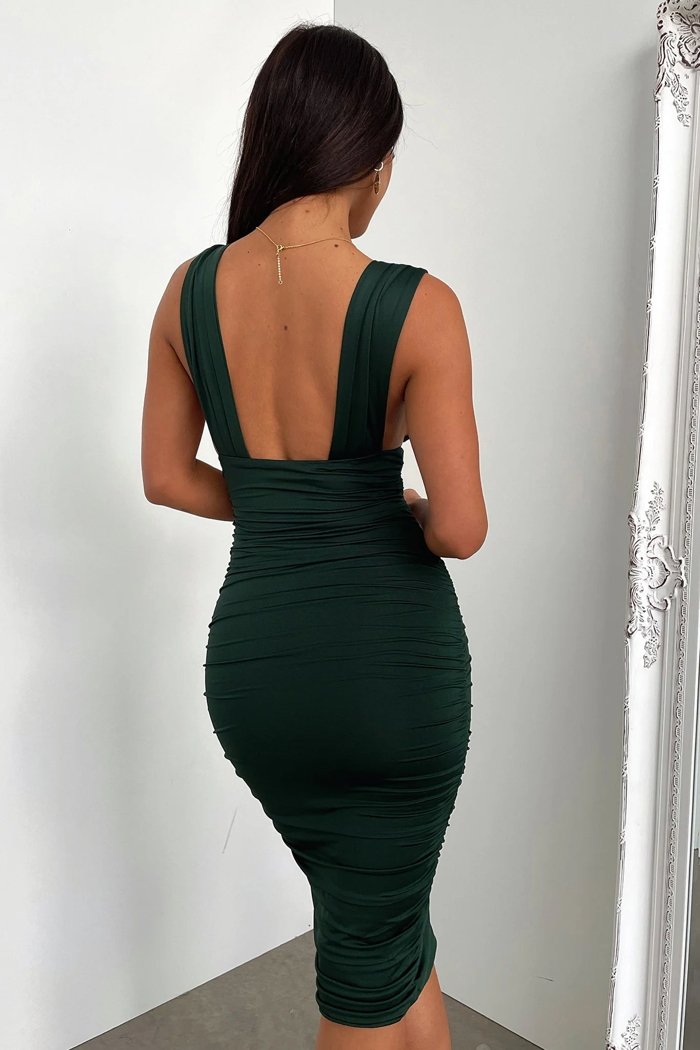 Trixie Midi Dress - Emerald - Image 5