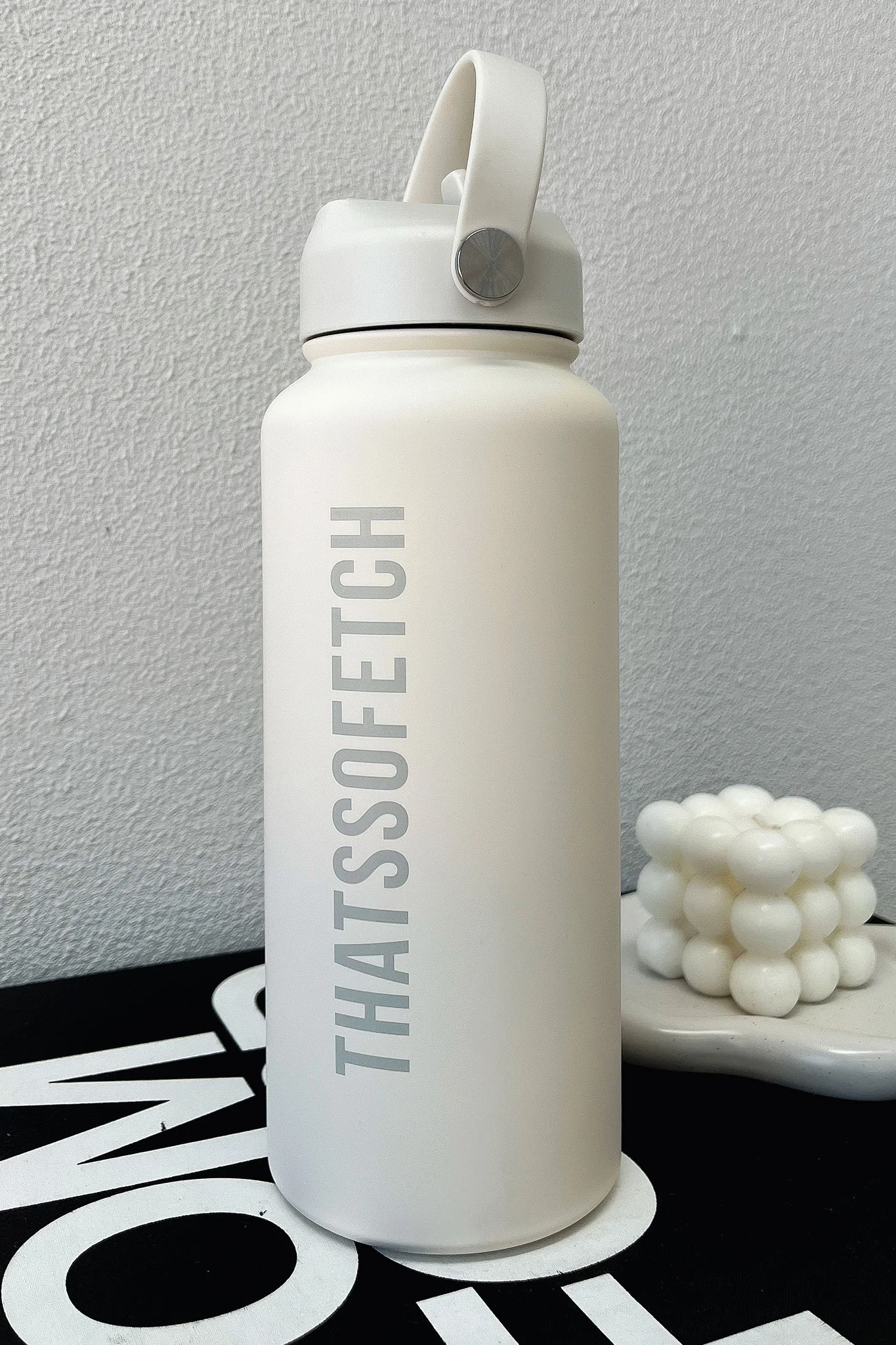 TSF Insulated Drink Bottle 1L - Ivory - Image 3