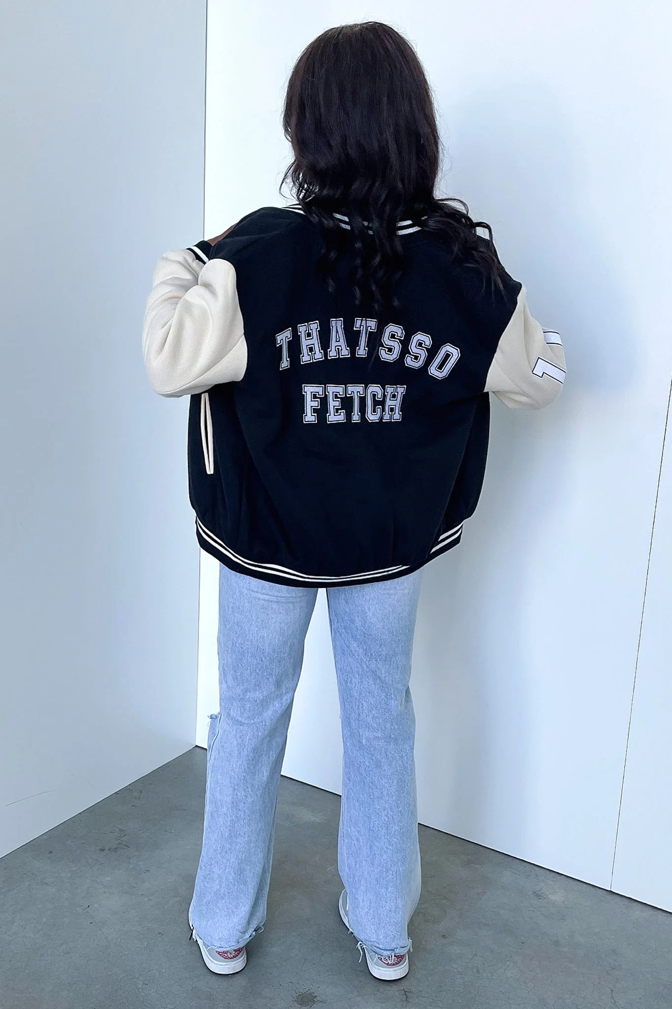 Varsity Jacket - Black/Beige - Image 10