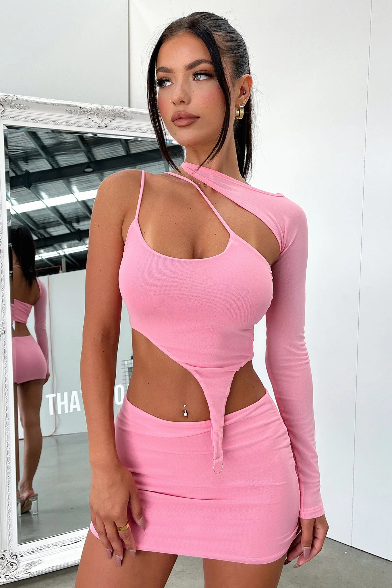 Xia Mini Skirt - Pink - Image 2