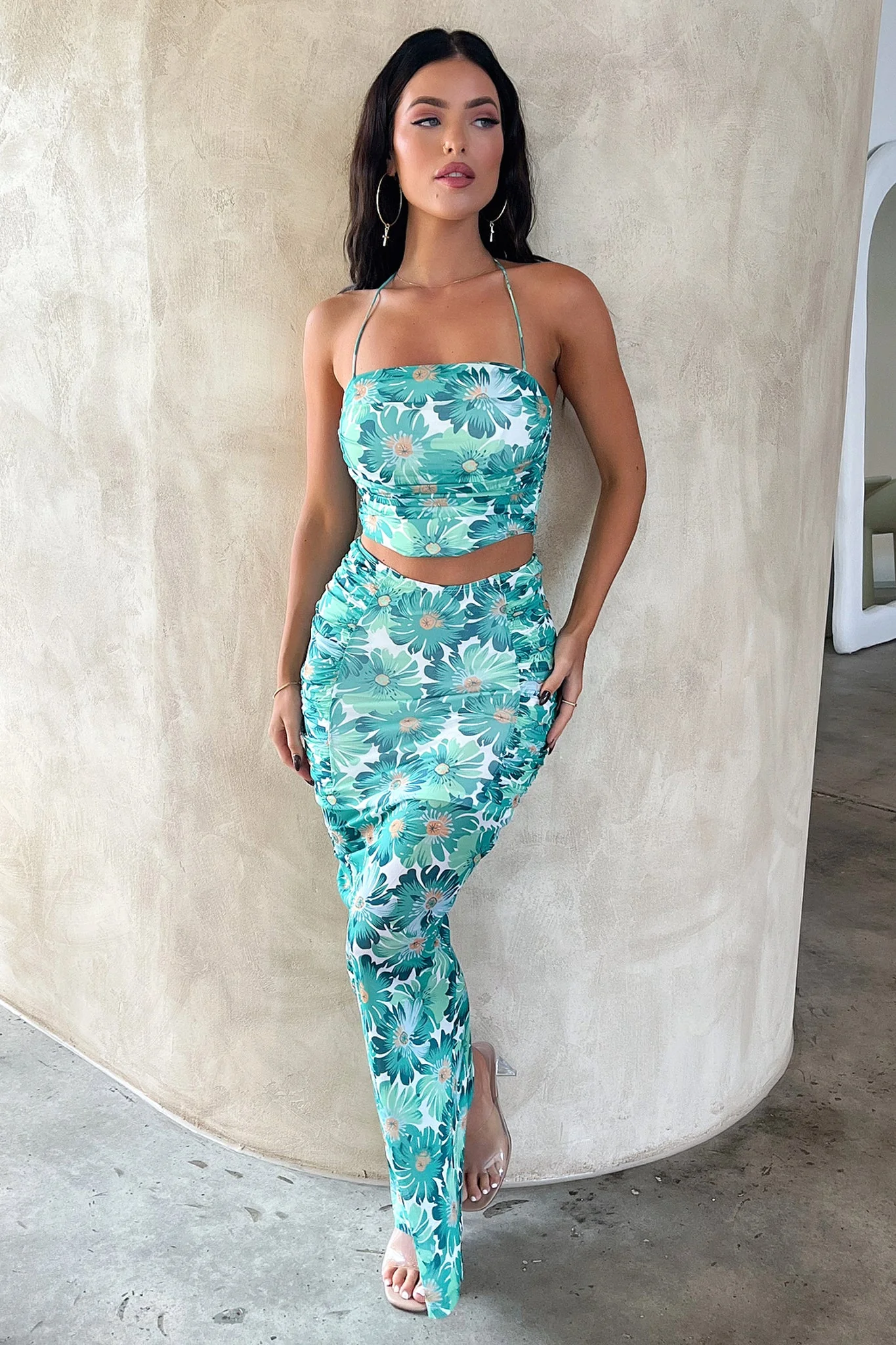 Zari Skirt - Green Floral - Image 5