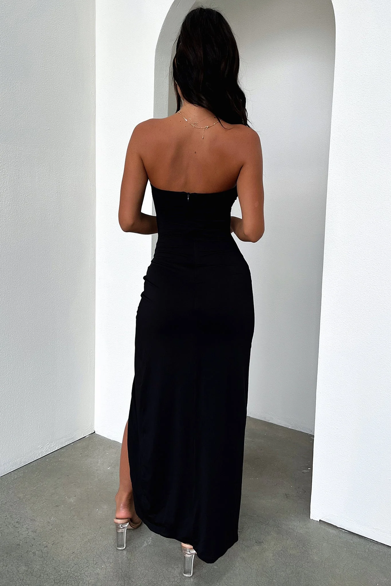 Zeilie Midi Dress - Black - Image 9