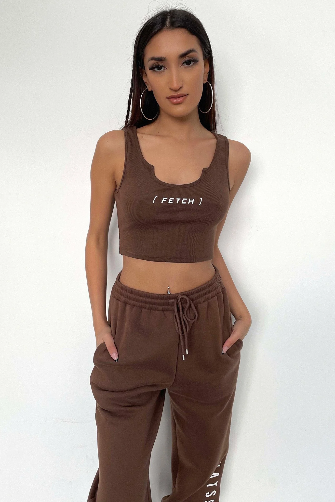 Zeuse Singlet Crop - Brown - Image 2