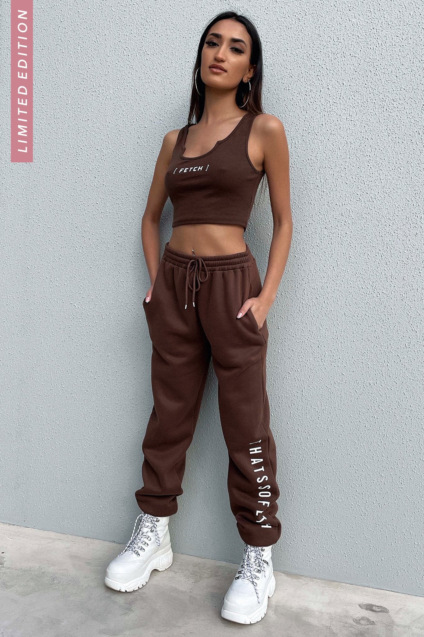 Zeuse Singlet Crop - Brown - Image 3
