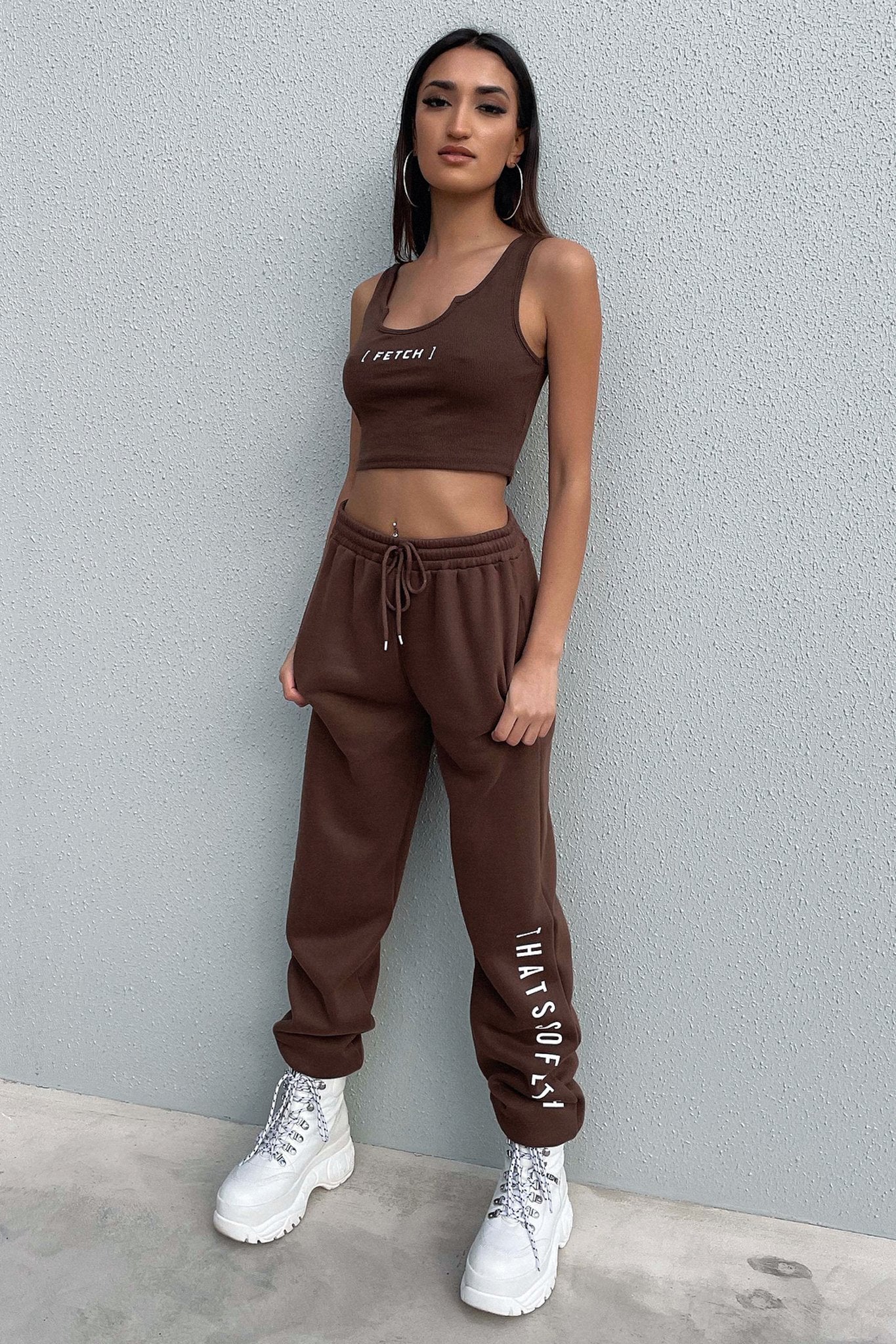 Zeuse Singlet Crop - Brown - Image 5
