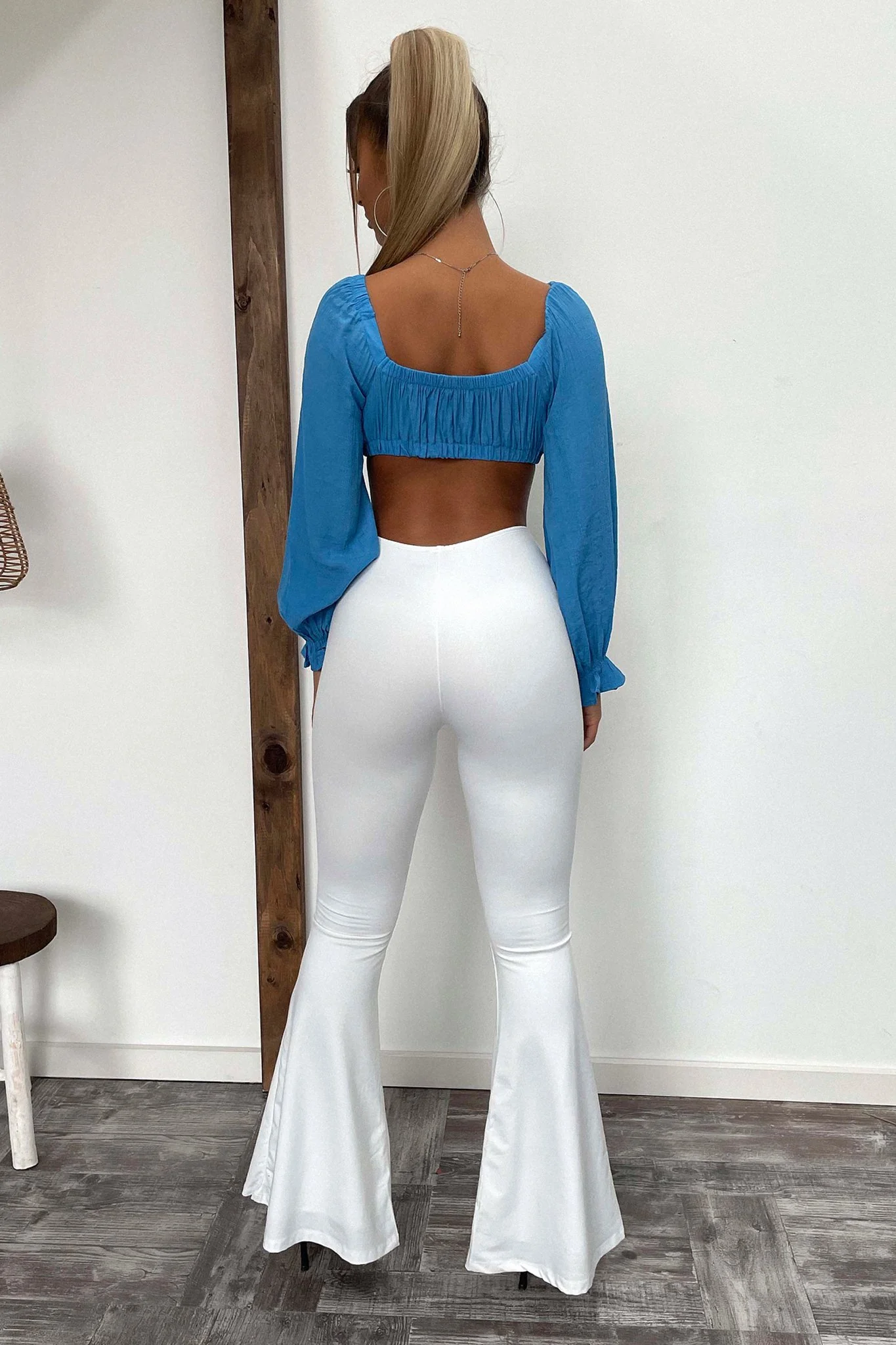 Zoya Flare Pants - White - Image 8